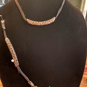 Brighton Corded Necklace and Bracelet.